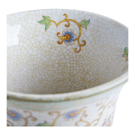 Ваза из фарфора на бронзовом основании Turquoise Blooming Garden варинант исполнения - 3 | Loft Concept в Казани