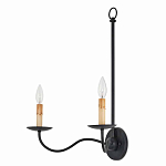 Бра настенное черное с 2-мя лампами Candle Sleeves варинант исполнения - 4 | Loft Concept в Казани
