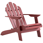 Уличное кресло из массива акации Adirondack Wooden Chair Red варинант исполнения - 1 | Loft Concept в Казани