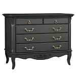 Комод черный из массива бука в стиле прованс Black Provence варинант исполнения - 3 | Loft Concept в Казани