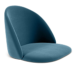 Барный стул вращающийся со спинкой Синий Велюр Vendramin Chair варинант исполнения - 2 | Loft Concept в Казани