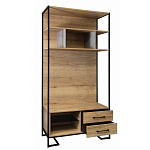 Стеллаж под TV в стиле лофт с открытыми полками и 2-мя ящиками Urban Style Space варинант исполнения - 2 | Loft Concept в Казани