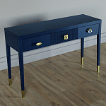 Дизайнерский Письменный стол Elsa Dreams Blue с тремя ящиками варинант исполнения - 3 | Loft Concept в Казани