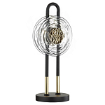 Настольная лампа с черным основанием и золотистым декором Bruno варинант исполнения - 1 | Loft Concept в Казани