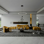 Светодиодная люстра Black LED Circle and Ball Lamp варинант исполнения - 7 | Loft Concept в Казани