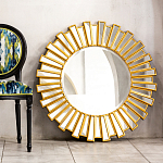 Зеркало круглое с лучами из зеркальных фацетов Golden Facet варинант исполнения - 2 | Loft Concept в Казани