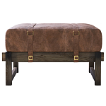 Пуф Duncan винтажная коричневая кожа  варинант исполнения - 1 | Loft Concept в Казани