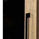 Шкаф-витрина в стиле лофт с чёрной стеклянной дверью Urban Style Space варинант исполнения - 5 | Loft Concept в Казани