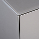 Тумба под телевизор со стеклянной столешницей и с выдвижными ящиками Minimalist Accent варинант исполнения - 4 | Loft Concept в Казани