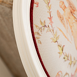 Полукресло из массива бука бежевое с растительным орнаментом Raffael Angel Beige Chair варинант исполнения - 4 | Loft Concept в Казани