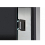 Шкаф-витрина цвета графит с полками и стеклянной дверью Strict Lines варинант исполнения - 4 | Loft Concept в Казани