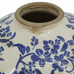 Ваза округлой формы с синим цветочным узором Blue & White Ornament  варинант исполнения - 2 | Loft Concept в Казани