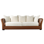 Элитарный современный диван Birmingham с кожаной спинкой варинант исполнения - 4 | Loft Concept в Казани