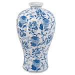 Ваза фарфоровая высокая с синими цветочными мотивами Independence варинант исполнения - 1 | Loft Concept в Казани