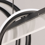 Люстра линейная черного цвета с волнообразным металлическим элементом Luke Lampco Tracer Lamp варинант исполнения - 9 | Loft Concept в Казани