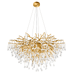 Люстра подвесная с прозрачными стеклянными подвесками в форме капель Диаметр 100 см Droplet Chandelier варинант исполнения - 4 | Loft Concept в Казани