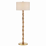 Торшер с цилиндрическим тканевым абажуром на каркасе волнистой формы Rotation варинант исполнения - 1 | Loft Concept в Казани