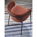 Стул полукруглый мягкий с буклированной обивкой Chair with Boucle Upholstery варинант исполнения - 5 | Loft Concept в Казани