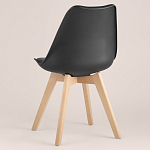 Стул с основой из пластика и мягким сиденьем Arvika Black варинант исполнения - 5 | Loft Concept в Казани