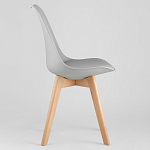 Стул с основой из пластика и мягким сиденьем Arvika Grey варинант исполнения - 3 | Loft Concept в Казани