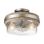 Потолочный светильник с прозрачным стеклянным плафоном с эффектом пузырьков Kichler варинант исполнения - 1 | Loft Concept в Казани