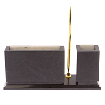 Настольный письменный набор из мрамора с часами и ручкой Marble Accessory варинант исполнения - 3 | Loft Concept в Казани