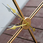 Часы настенные зеркальные с золотым металлическим циферблатом Mirror Tower Clock варинант исполнения - 3 | Loft Concept в Казани