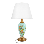 Настольная лампа голубая с изображением птиц Slip Away варинант исполнения - 1 | Loft Concept в Казани