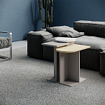 Стол журнальный бежево-серый из 3-х частей со столешницами в виде геометрических элементов MUND SIDE TABLE LIGHT MOCHA варинант исполнения - 1 | Loft Concept в Казани