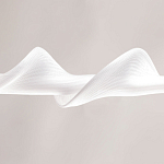 Люстра горизонтальная с волнистым белым плафоном Golden Swirl варинант исполнения - 5 | Loft Concept в Казани