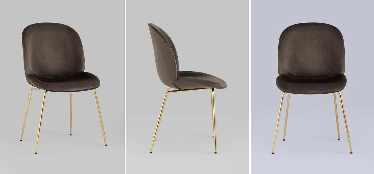 Стул Коричневый Велюр Vendramin Chair Стул Коричневый Велюр Vendramin Chair - Loft-Concept в Казани