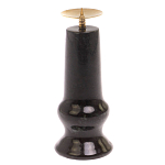 Подсвечник из натурального камня змеевик чёрного цвета Stone Candlestick варинант исполнения - 1 | Loft Concept в Казани