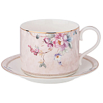 Чайный набор из фарфора с цветочным принтом на 6 персон 12 предметов Flower Porcelain Collection варинант исполнения - 1 | Loft Concept в Казани