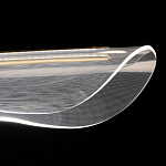 Люстра линейная с прозрачным волнообразным плафоном Wave Line варинант исполнения - 6 | Loft Concept в Казани