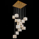 Люстра подвесная с квадратными плафонами из натурального камня Glowing Spheres варинант исполнения - 3 | Loft Concept в Казани