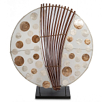 Настольная лампа из перламутра и дерева на подставке Indonesian Round Shell варинант исполнения - 1 | Loft Concept в Казани