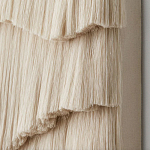 Светло-Бежевое Панно из нитей White Landscape Wall Hanging варинант исполнения - 3 | Loft Concept в Казани