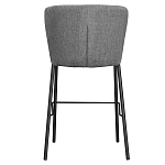 Стул барный серый с широкой закругленной спинкой Bar Chair Gray варинант исполнения - 4 | Loft Concept в Казани