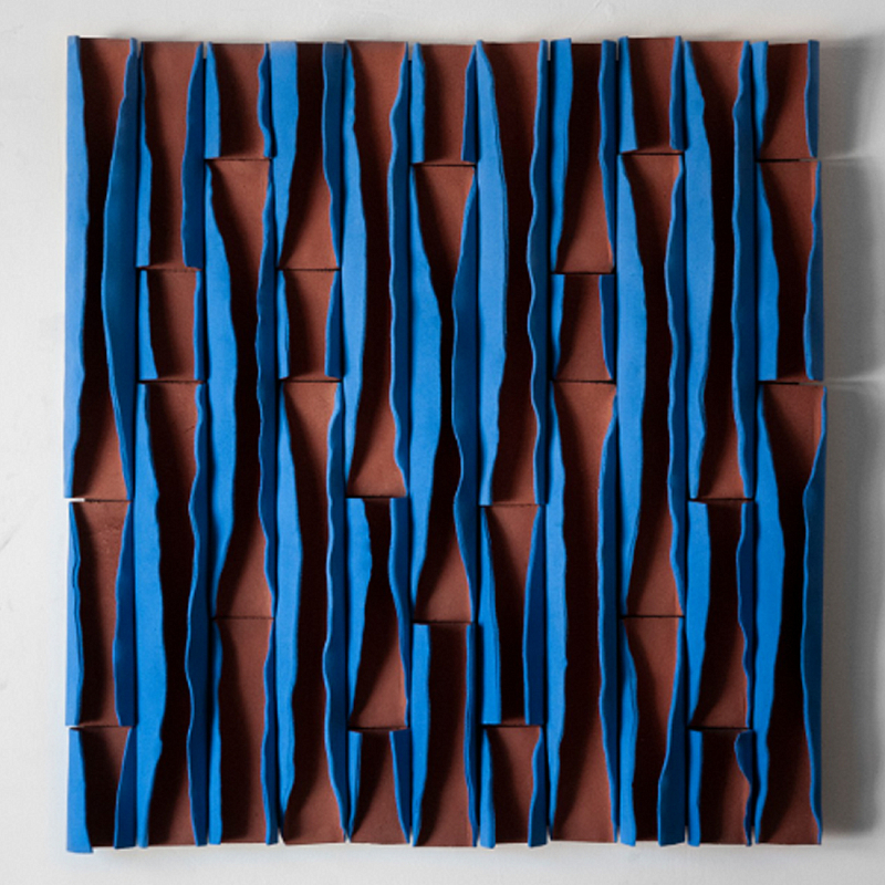 Объемное фактурное панно Metropolis Terracotta and Blue Синий Терракотовый Объемное фактурное панно Metropolis Terracotta and Blue Синий Терракотовый в Казани | Loft Concept