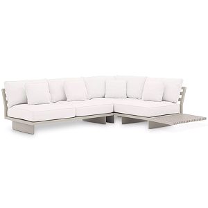 Модульный диван Eichholtz Sofa Royal Palm Белый Бежевый