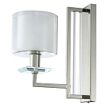 Бра с геометрическим каркасом из металла и цилиндрическим стеклянным плафоном Laurent варинант исполнения - 1 | Loft Concept в Казани