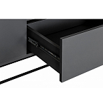 ТВ-тумба цвета графит с  2-мя дверцами и ящиком Strict Lines варинант исполнения - 4 | Loft Concept в Казани