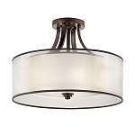 Потолочный светильник с двойным цилиндрическим плафоном из белого стекла и прозрачной органзы Kichler варинант исполнения - 17 | Loft Concept в Казани