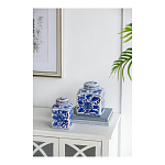 Ваза с крышкой в китайском стиле Oriental Blue & White Ornament Vases варинант исполнения - 4 | Loft Concept в Казани