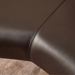 Кушетка с деревянным каркасом и сиденьем из коричневой натуральной кожи Moon Walnut Furniture варинант исполнения - 2 | Loft Concept в Казани