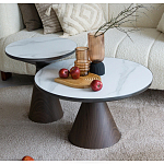 Столик журнальный круглый на конусовидном металлическом основании Sustainability варинант исполнения - 2 | Loft Concept в Казани