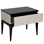 Тумбочка прикроватная с ящиком черно-серого цвета Noble Nightstand варинант исполнения - 2 | Loft Concept в Казани