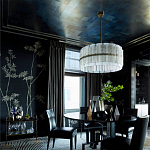 Обои ручная роспись Bamboo Special Colourway on Pitch dyed silk варинант исполнения - 2 | Loft Concept в Казани