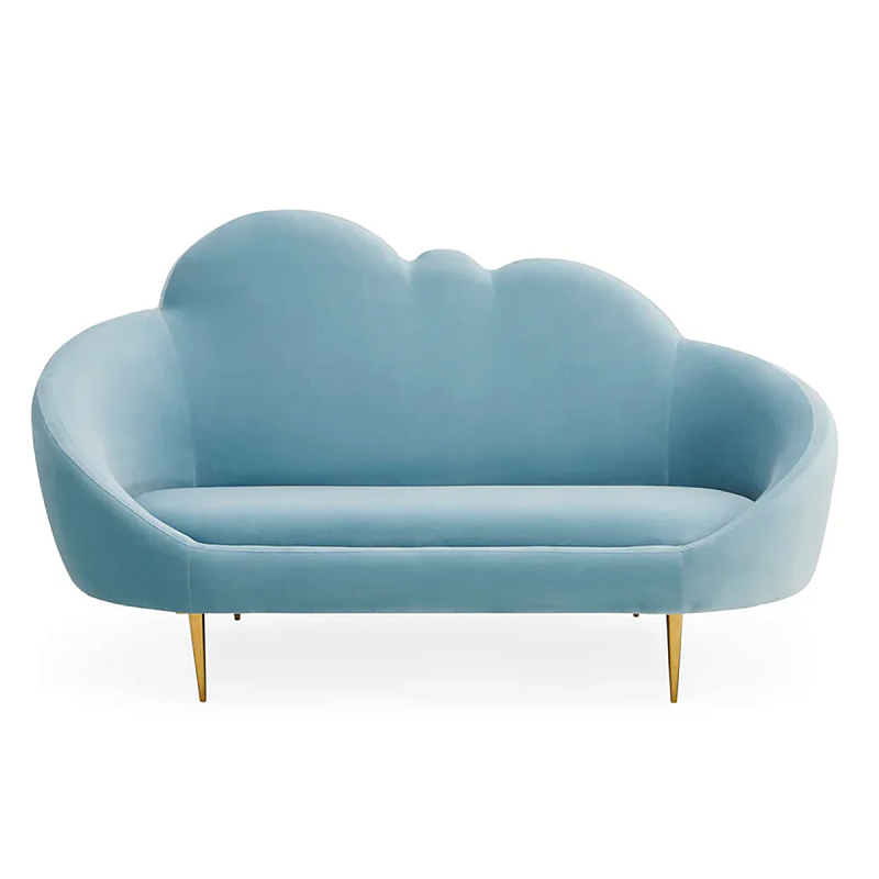 Уникальный детский диван Soft Cloud двухместный Голубой Золотой Уникальный детский диван Soft Cloud двухместный Голубой Золотой в Казани | Loft Concept