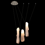 Подвесной светильник белого цвета с 3-мя изогнутыми плафонами Flow Loop варинант исполнения - 3 | Loft Concept в Казани